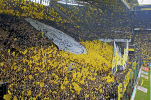 A tifo made by Borussia Dortmund's Yellow Wall to celebrate the 2011 Bundesliga title