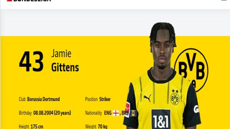 Jamie Gittens to Leave Dortmund This Summer?